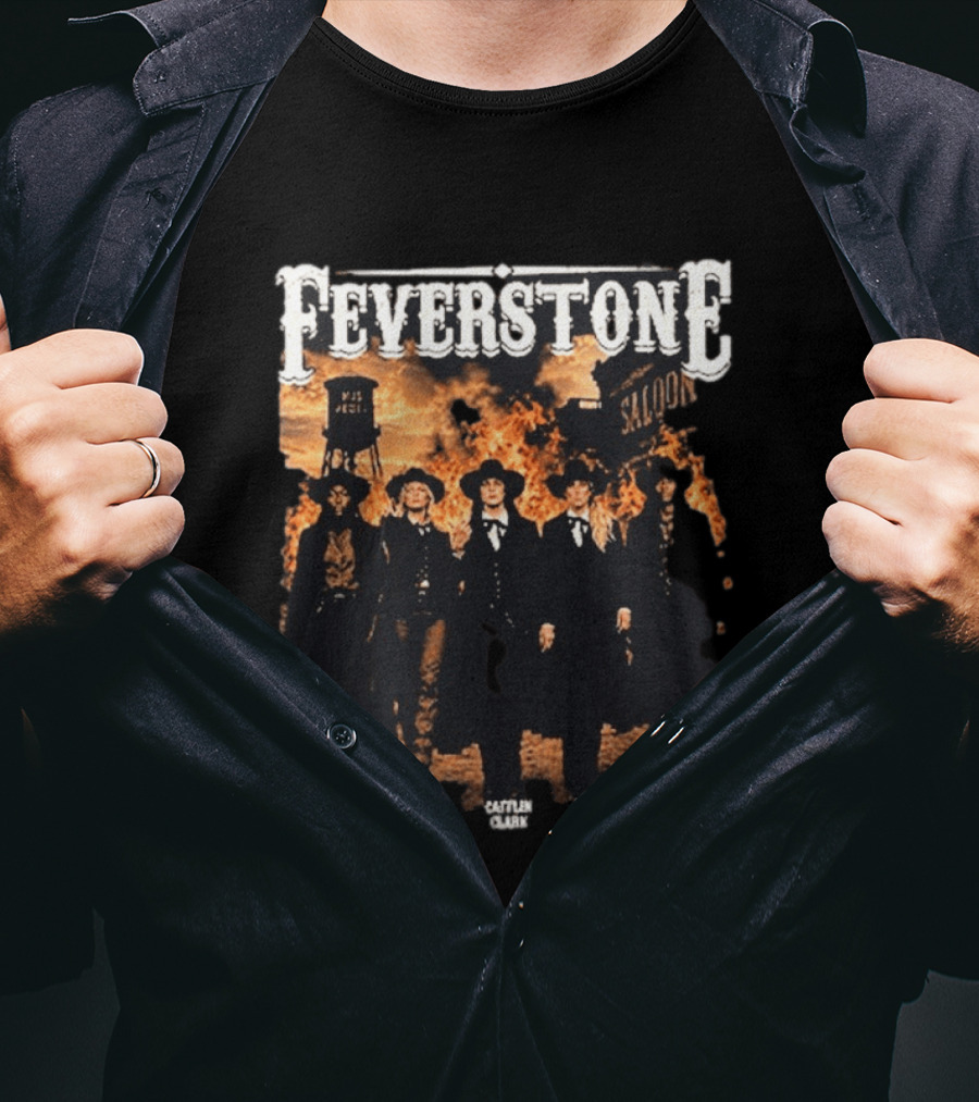 Feverstone Fever Saloon Fire Western Group T-Shirt