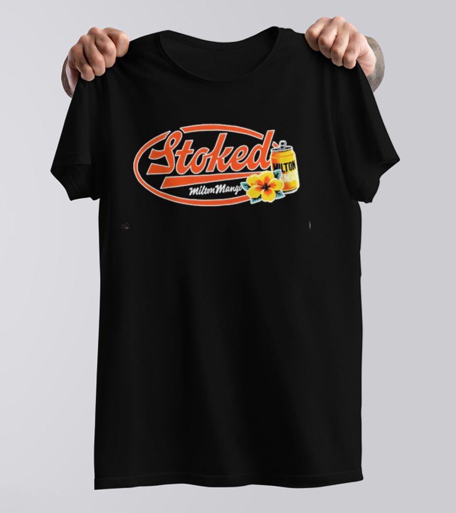 Milton Mango Stoked With Flowers Can T-Shirt