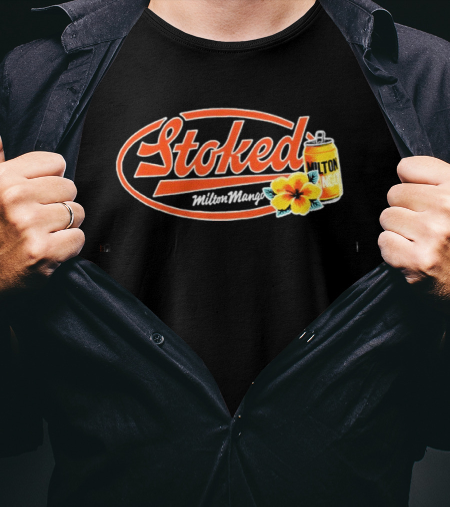 Milton Mango Stoked With Flowers Can T-Shirt