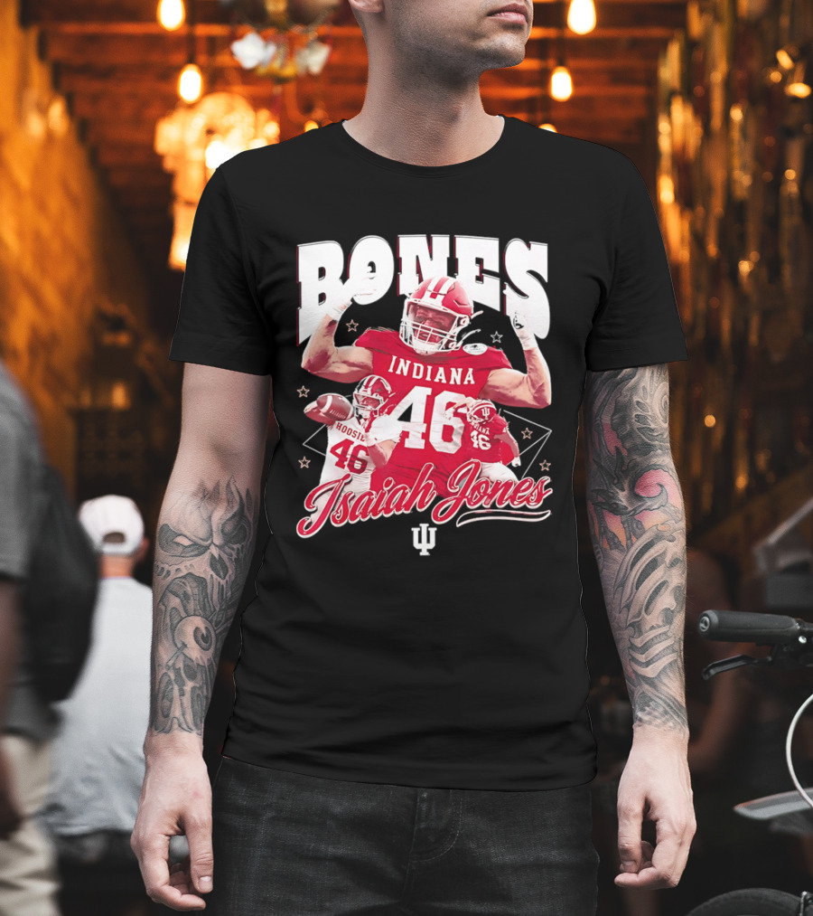 Isaiah Jones Indiana Hoosiers Football Bones 46 T-Shirt
