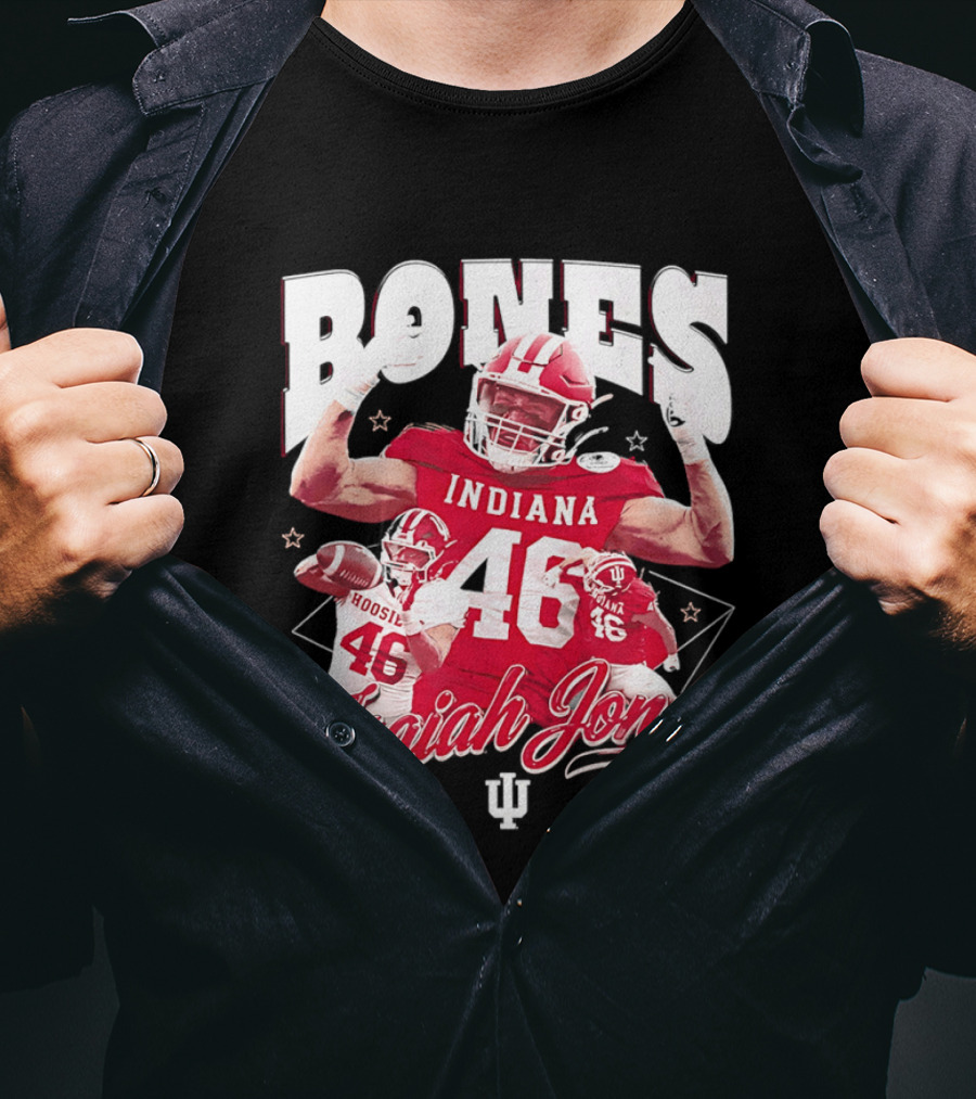 Isaiah Jones Indiana Hoosiers Football Bones 46 T-Shirt