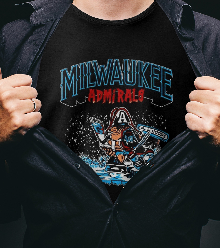 Milwaukee Admirals 2020 All Goods Hockey Ice T-Shirt