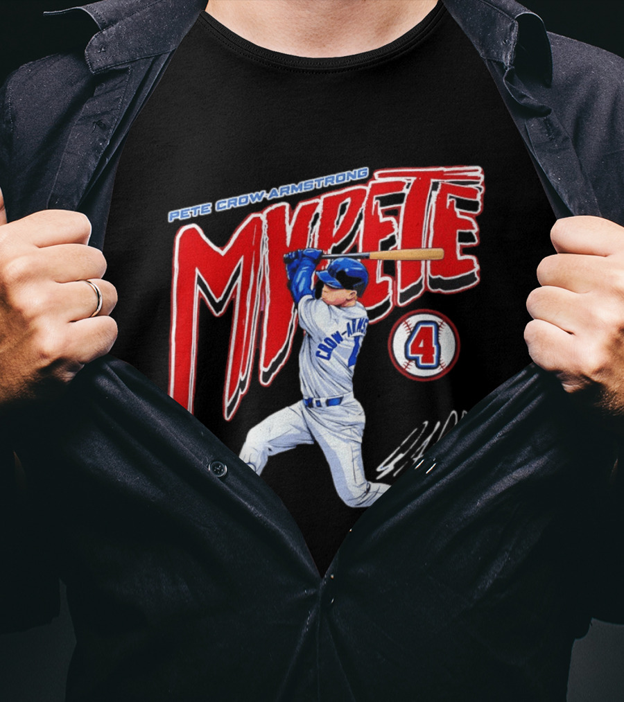 Pete Crow Armstrong MVPete Chicago Cubs Baseball Number 4 T-Shirt