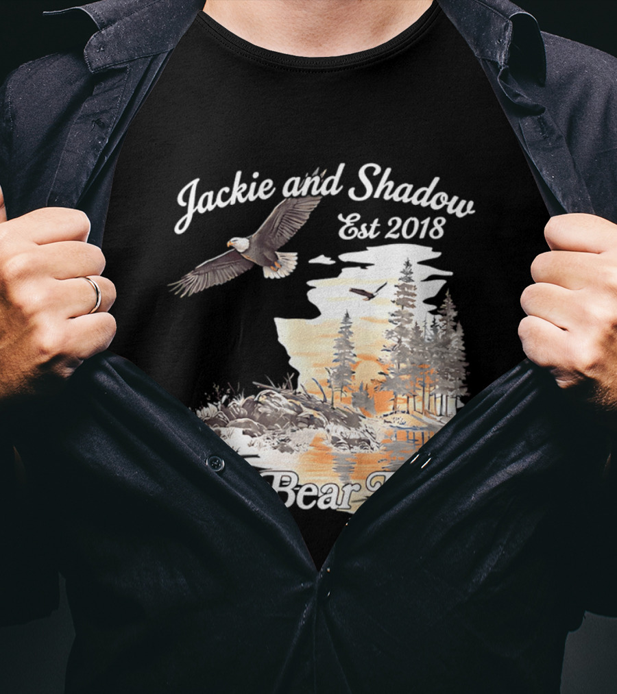 Jackie And Shadow Est 2018 Big Bear Lake Bald Eagles Family Scenic Nature T-Shirt