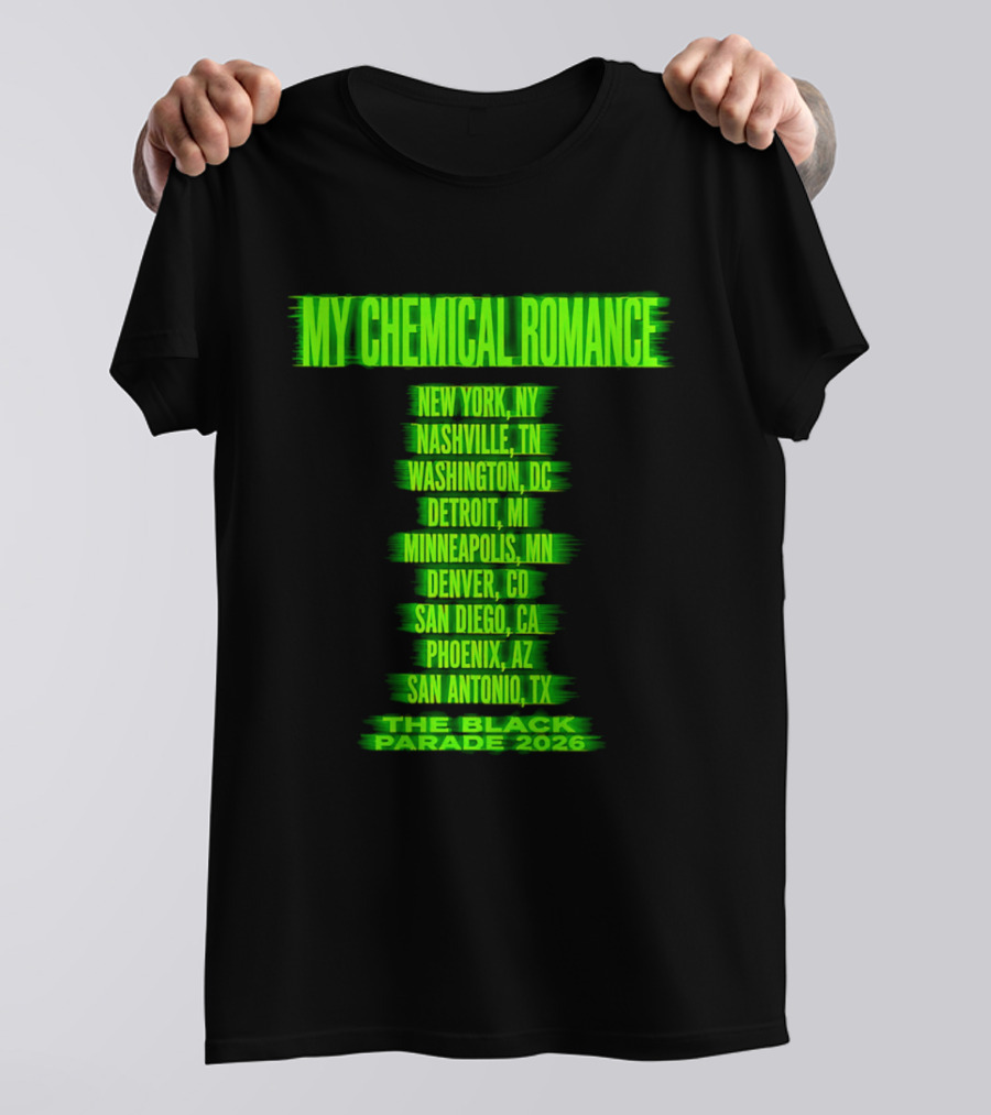 My Chemical Romance The Black Parade 2026 Nashville TN Tour Dates T-Shirt