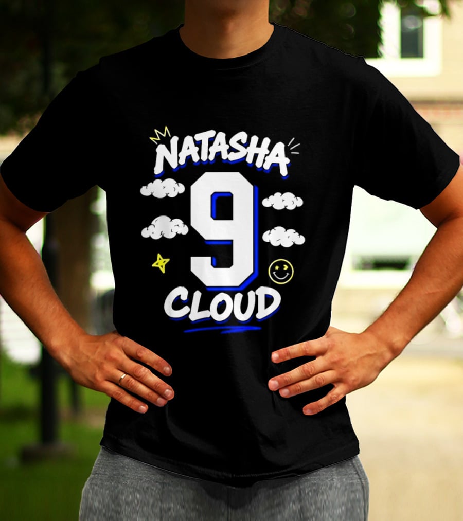 Natasha Cloud 9 Chicago Sky 2026 Clouds Stars Smiley T-Shirt