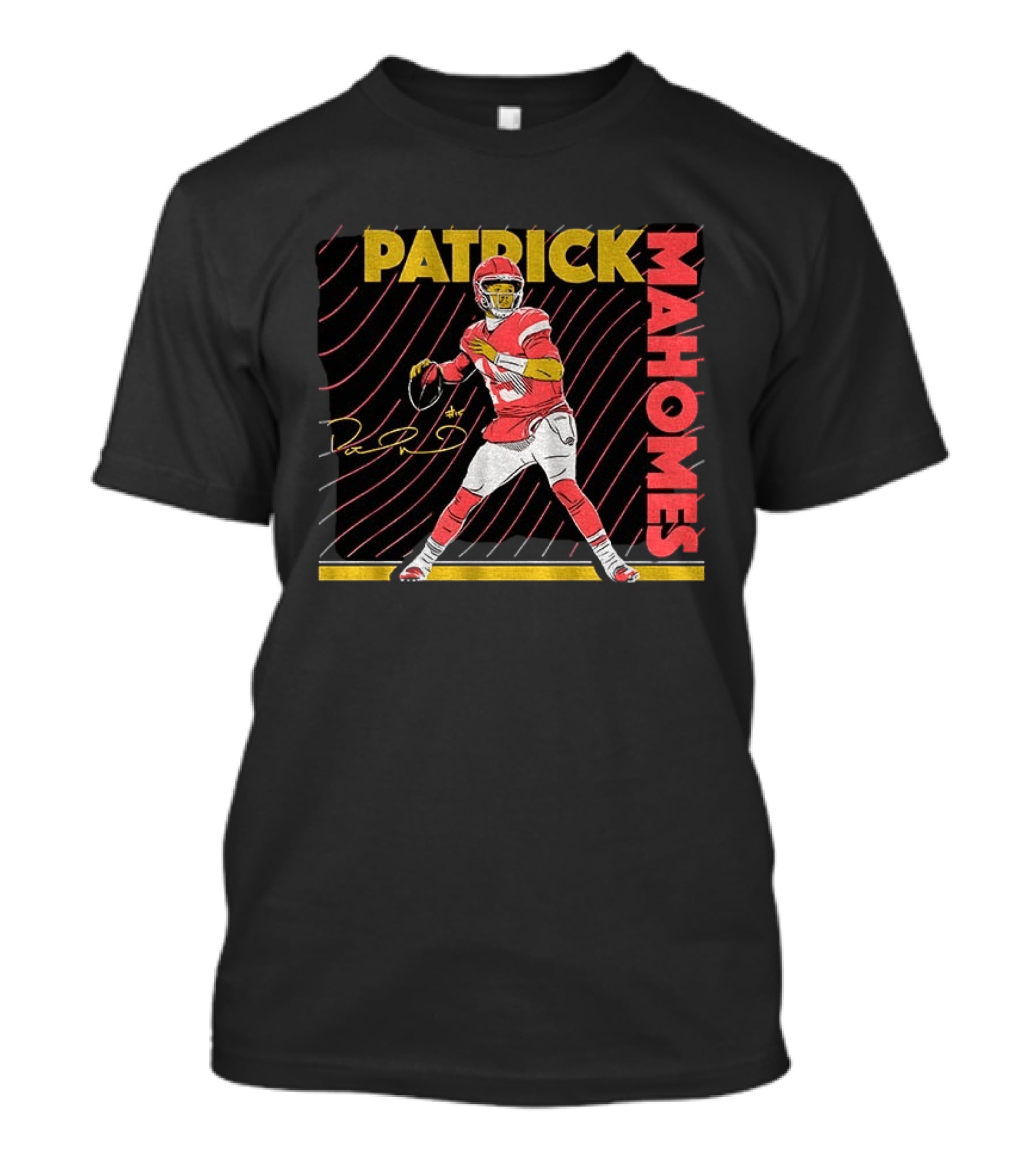 Patrick Mahomes Kansas City Chiefs Football Player Signature T-Shirt