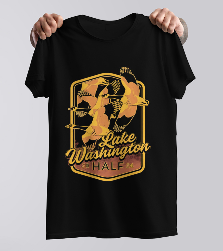 Lake Washington Half Marathon 2024 Geese T-Shirt