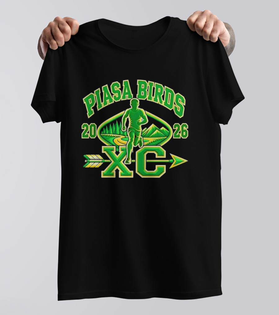 Piasa Birds XC 2026 Male Runner Forest Path Mountains T-Shirt