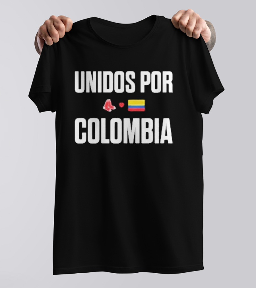 Unidos Por Colombia Red Sox Flag Baseball Collaboration T-Shirt