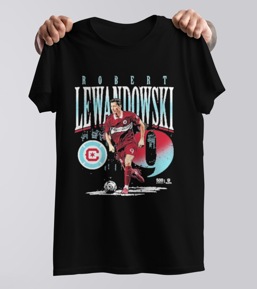 Robert Lewandowski Chicago Fire FC Number 9 Soccer Star T-Shirt