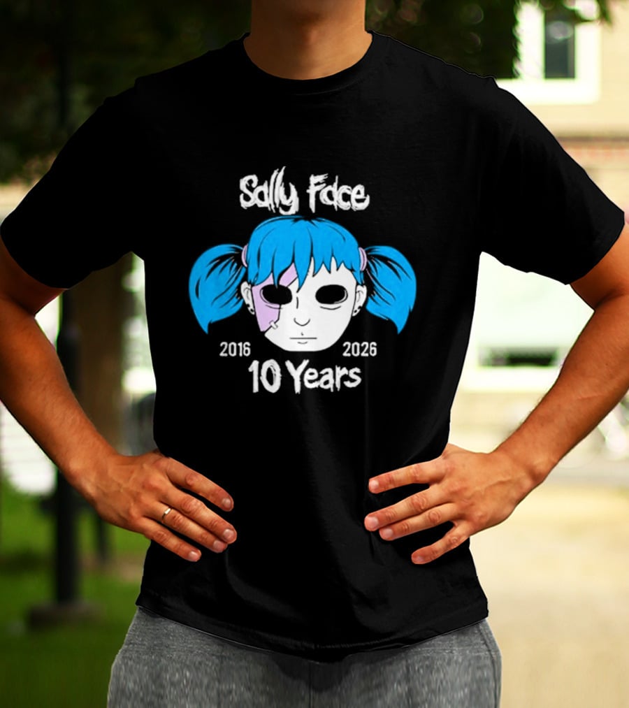 Sally Face 10 Years Anniversary 2016 2026 T-Shirt