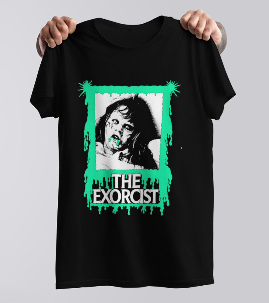 The Exorcist Regan Macneil Neon Drip Horror T-Shirt