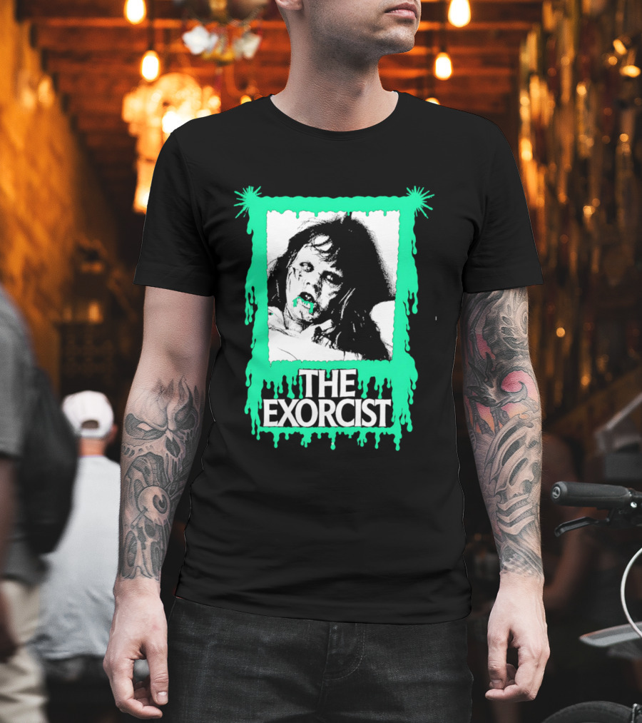 The Exorcist Regan Macneil Neon Drip Horror T-Shirt