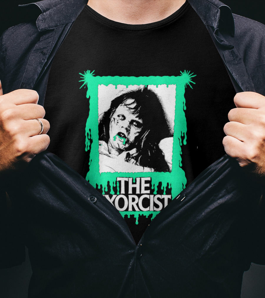 The Exorcist Regan Macneil Neon Drip Horror T-Shirt