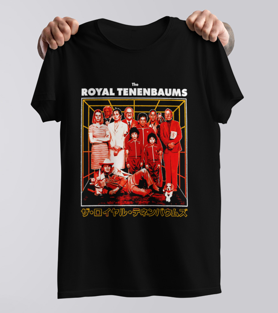 The Royal Tenenbaums Movie Cast Retro Japanese T-Shirt