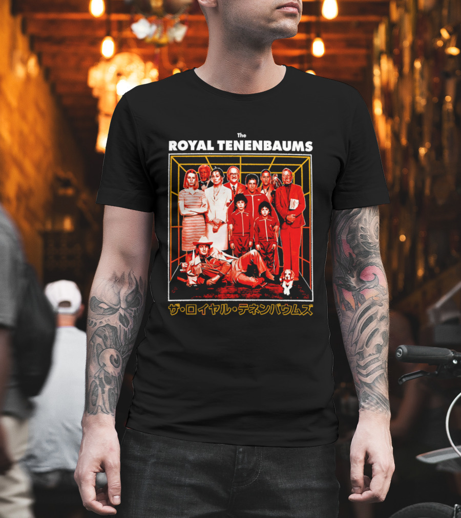 The Royal Tenenbaums Movie Cast Retro Japanese T-Shirt
