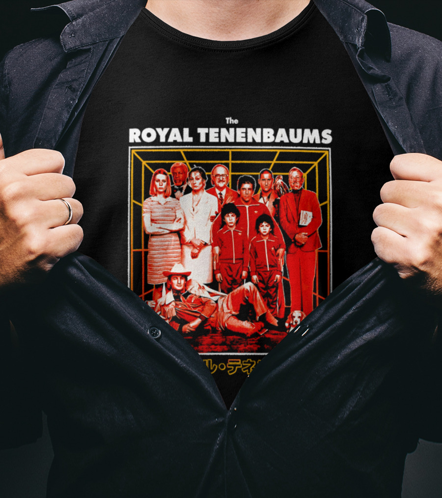 The Royal Tenenbaums Movie Cast Retro Japanese T-Shirt