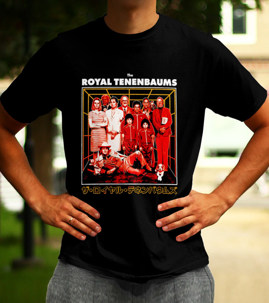 The Royal Tenenbaums Movie Cast Retro Japanese T-Shirt