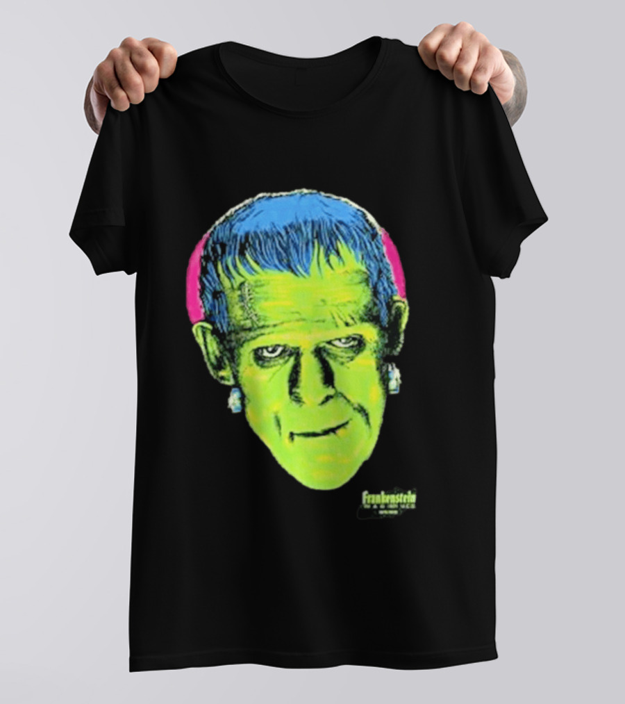 Frankenstein Universal Studios Monsters Head Travis Barker T-Shirt