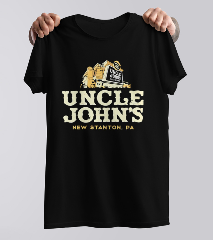 Uncle John's Family Restaurant New Stanton PA Building Silo Architecture T-Shirt