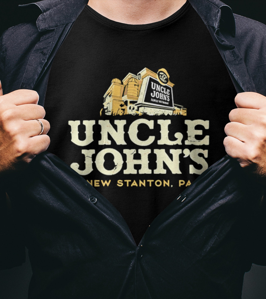 Uncle John's Family Restaurant New Stanton PA Building Silo Architecture T-Shirt