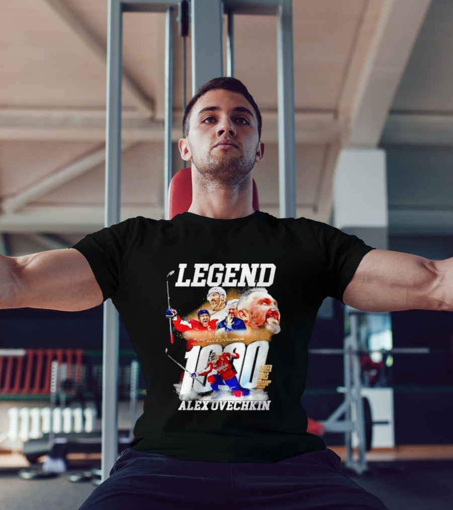 Legend Alex Ovechkin 1000 Career Goals Washington Capitals NHL Player T-Shirt