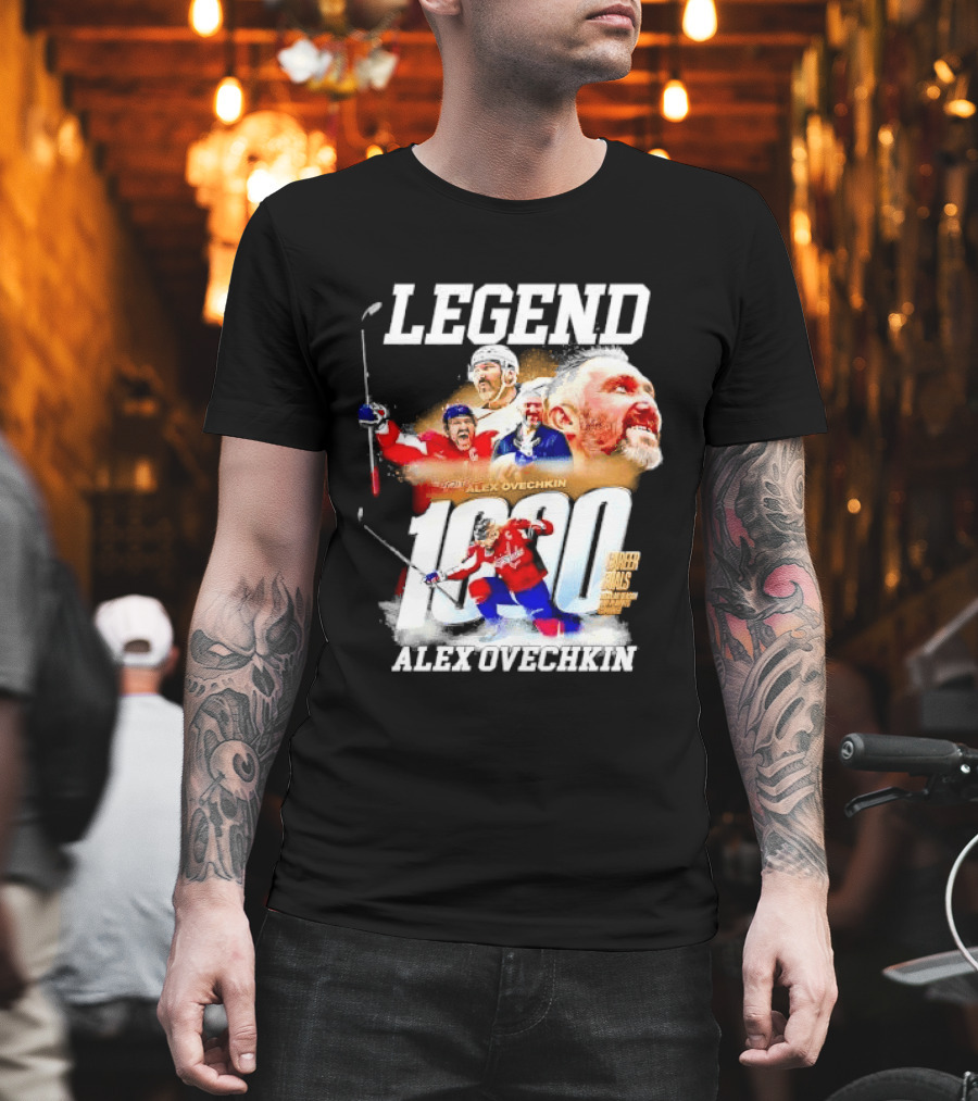 Legend Alex Ovechkin 1000 Career Goals Washington Capitals NHL Player T-Shirt