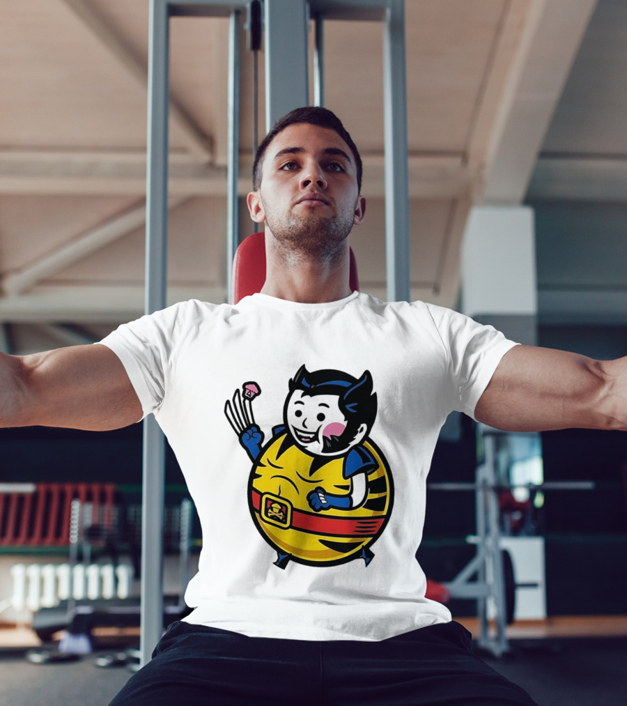 Wolverine Cupcake Fan With Claws And Round Yellow Outfit T-Shirt