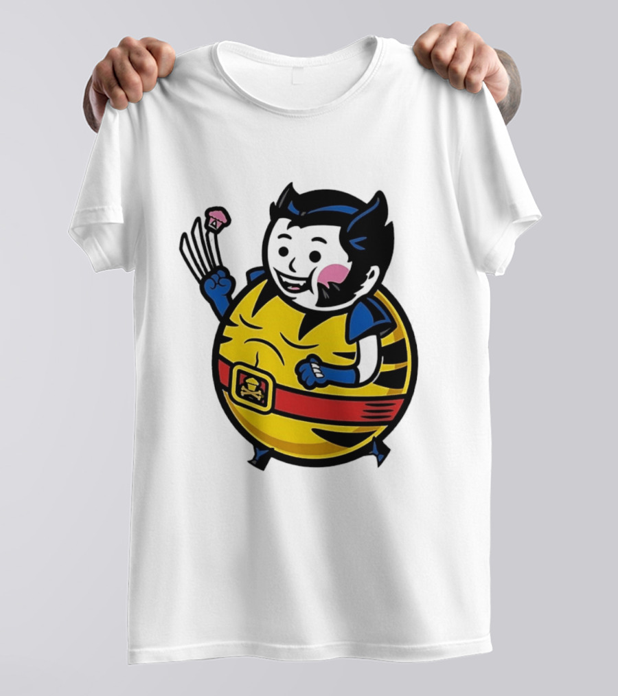 Wolverine Cupcake Fan With Claws And Round Yellow Outfit T-Shirt