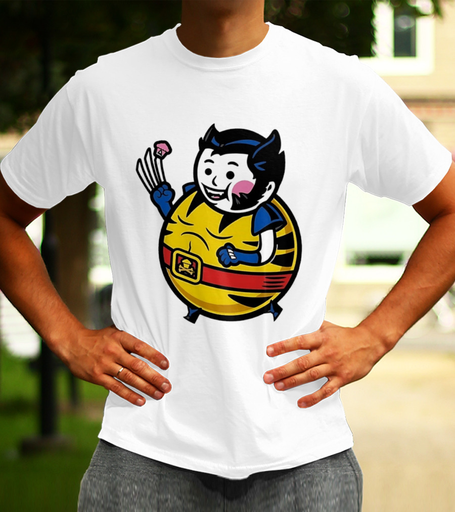 Wolverine Cupcake Fan With Claws And Round Yellow Outfit T-Shirt