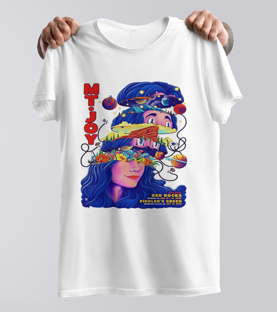 MT. Joy Red Rocks Fiddler's Green Aug 11 2026 Floral Space T-Shirt