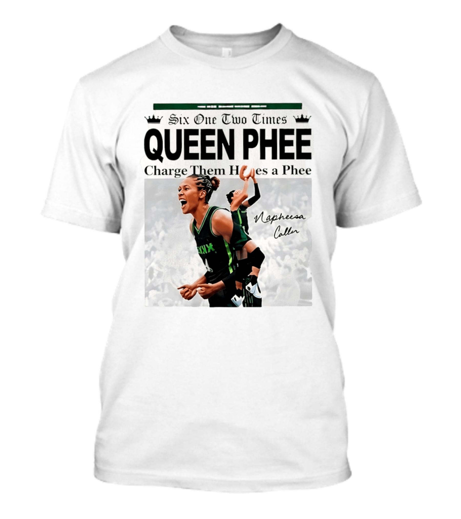 Six One Two Times Queen Phee Charge Them Hoops Napheesa Collier Lynx T-Shirt