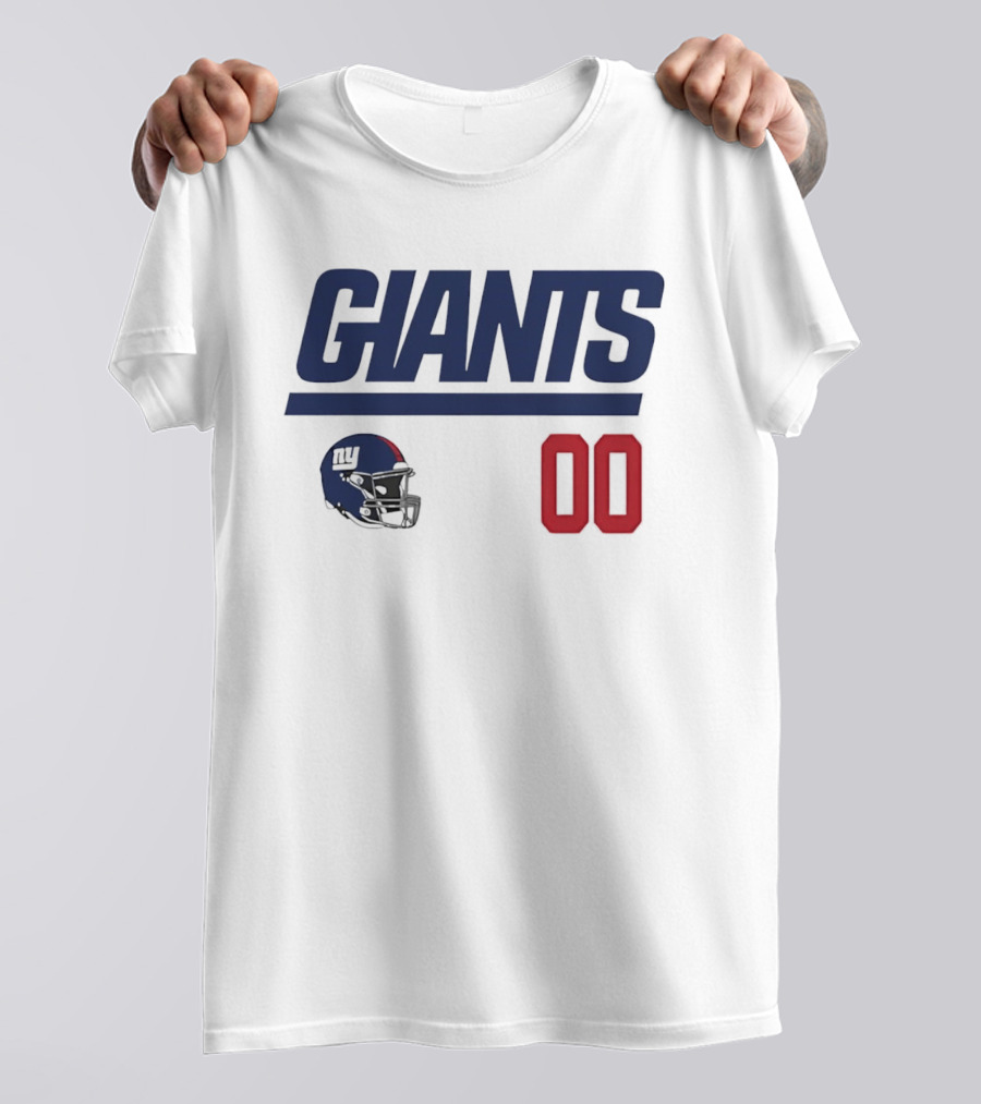 New York Giants 00 Football Helmet Giants T-Shirt