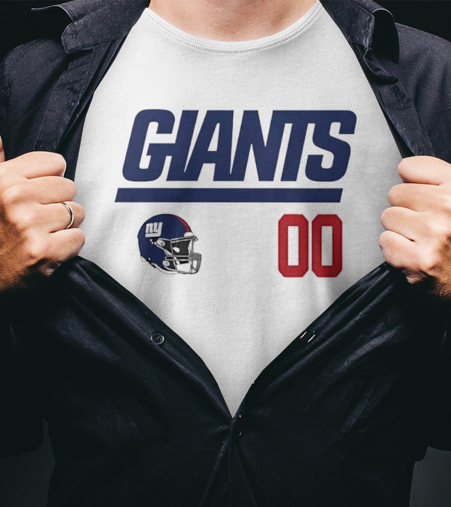 New York Giants 00 Football Helmet Giants T-Shirt
