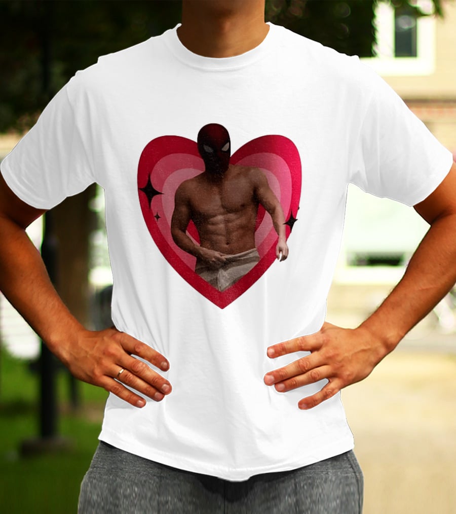 Heart Masked Bodybuilder Spidey T-Shirt