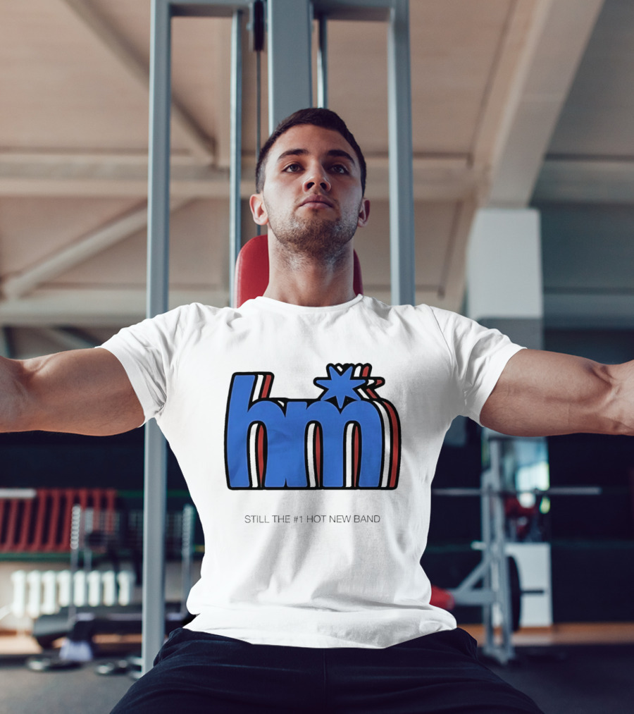 HM Still The Number 1 Hot New Band Blue Star 3D Layered Shadow T-Shirt