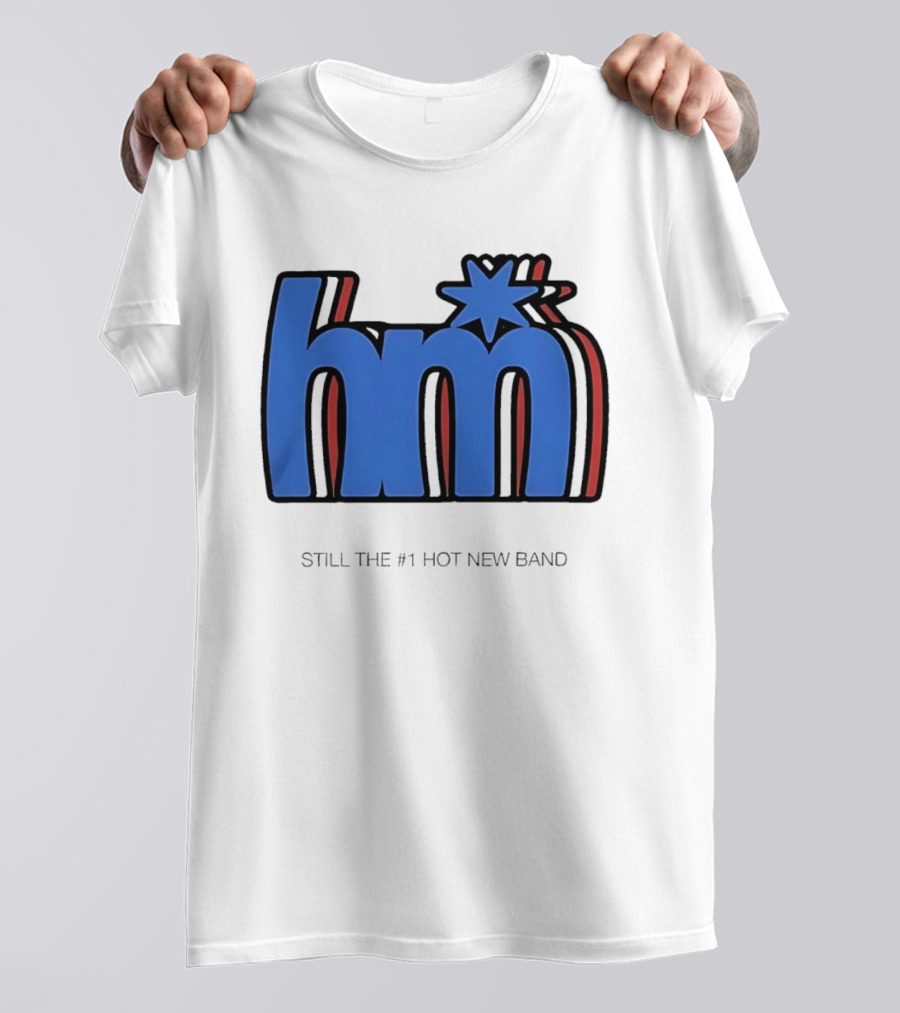 HM Still The Number 1 Hot New Band Blue Star 3D Layered Shadow T-Shirt