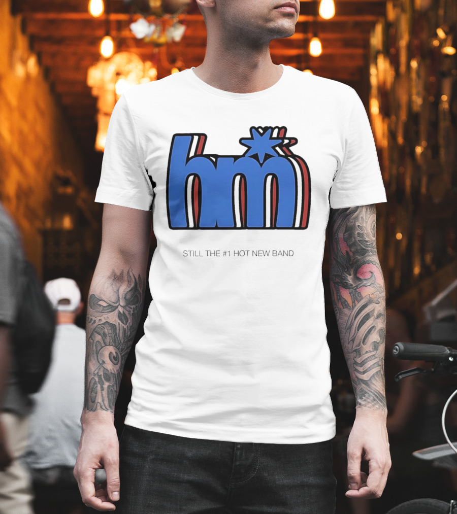 HM Still The Number 1 Hot New Band Blue Star 3D Layered Shadow T-Shirt