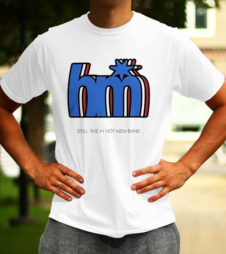 HM Still The Number 1 Hot New Band Blue Star 3D Layered Shadow T-Shirt