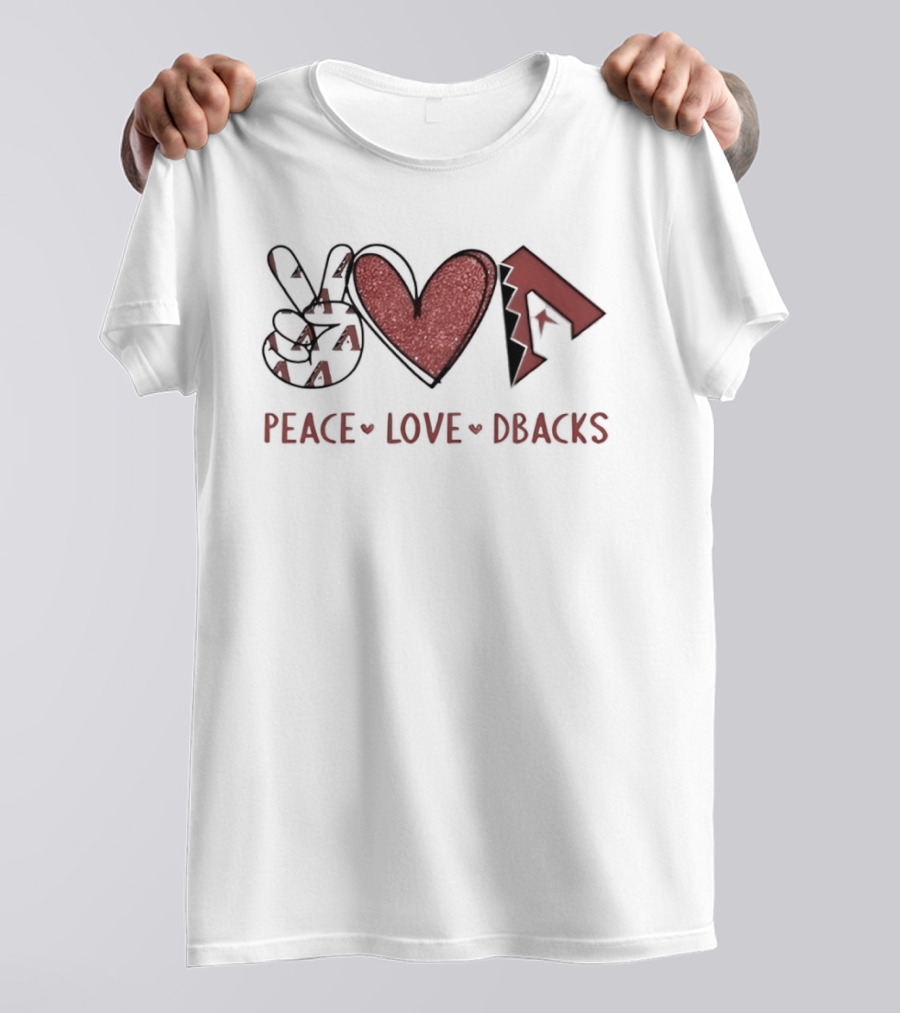 Peace Love Dbacks Arizona Diamondbacks T-Shirt