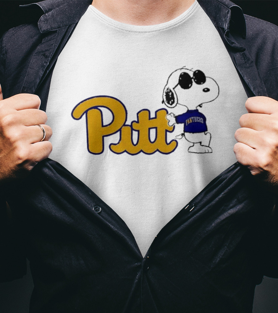 Pittsburgh Panthers NCAA Pitt Snoopy Sunglasses Cartoon T-Shirt