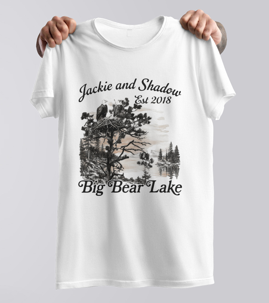 Jackie And Shadow Bald Eagle Nesting Pair Established 2018 Big Bear Lake T-Shirt