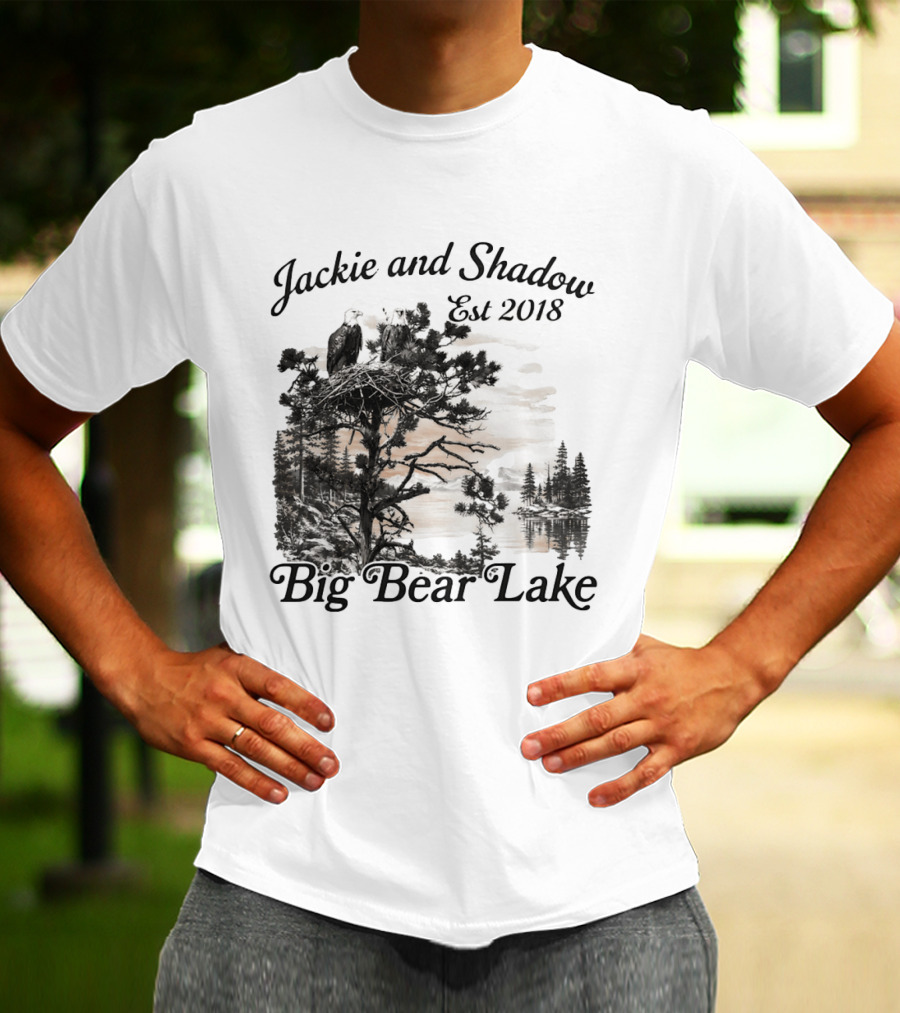 Jackie And Shadow Bald Eagle Nesting Pair Established 2018 Big Bear Lake T-Shirt