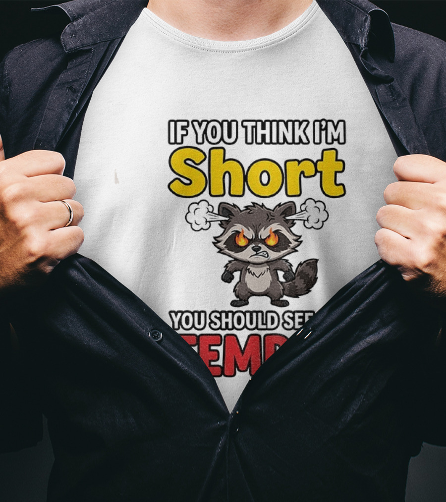 If You Think I'm Short You Should See My Temper Raccoon T-Shirt