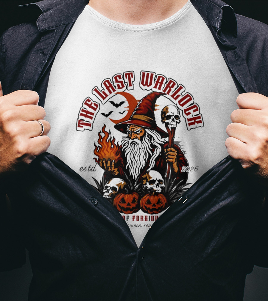 The Last Warlock Keeper Of Forbidden Fire Halloween 2026 T-Shirt