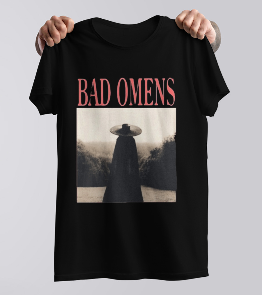 Bad Omens Specter Tour Dark Figure In Shadowy Landscape T-Shirt
