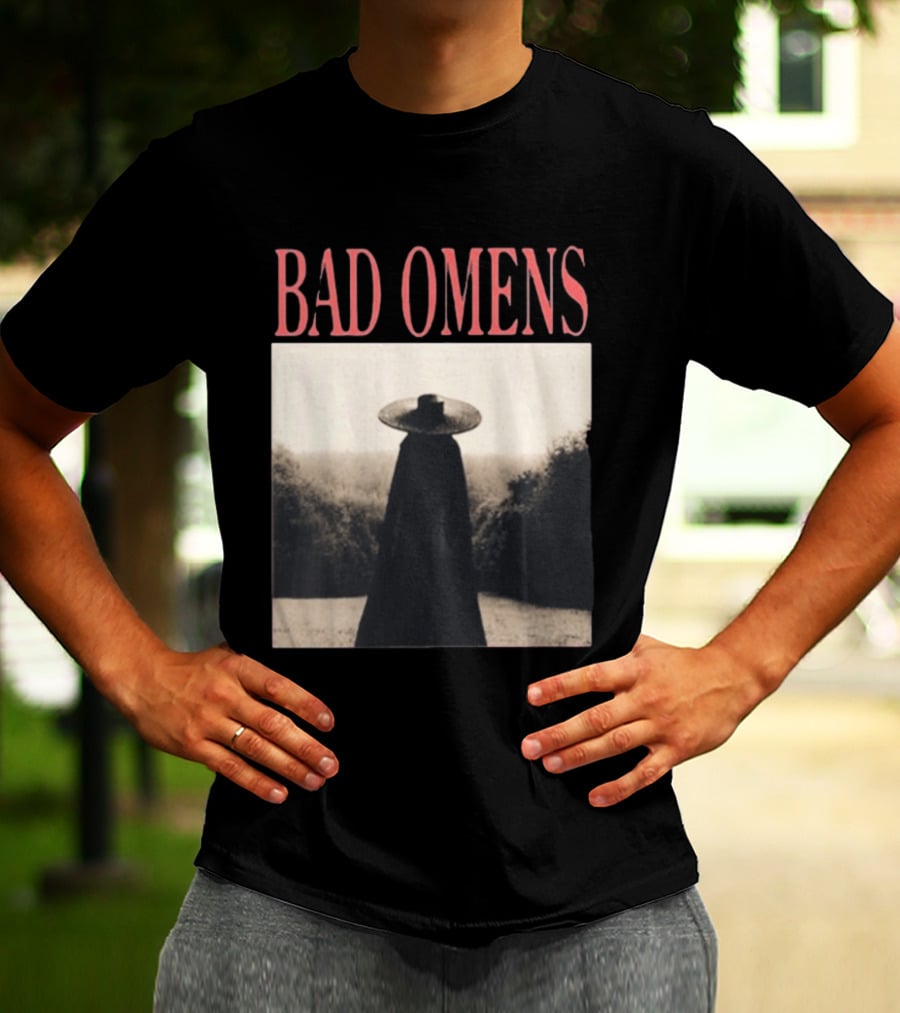 Bad Omens Specter Tour Dark Figure In Shadowy Landscape T-Shirt