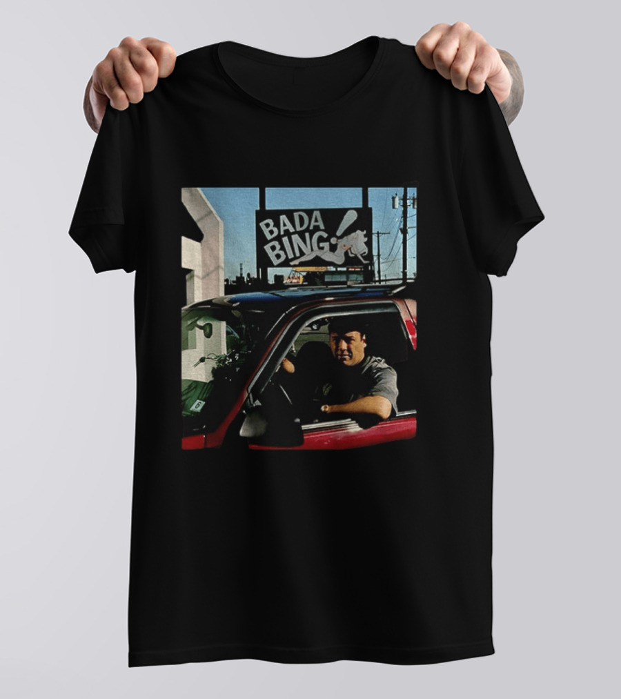 Bada Bing Tony Soprano Vintage Car Scene Sopranos Iconic TV Series T-Shirt