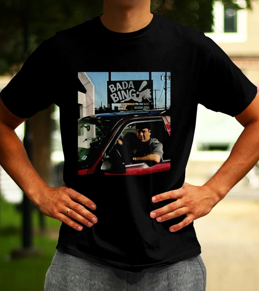 Bada Bing Tony Soprano Vintage Car Scene Sopranos Iconic TV Series T-Shirt